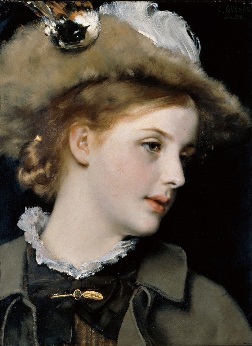 Portrait of a lady by Karl Gussow