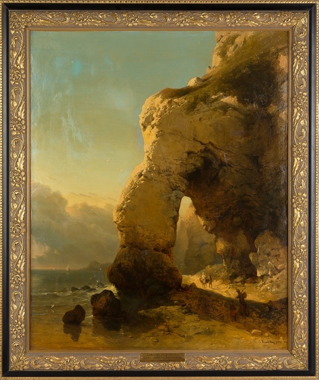 Low Tide Etretat by Karl Joseph Kuwasseg