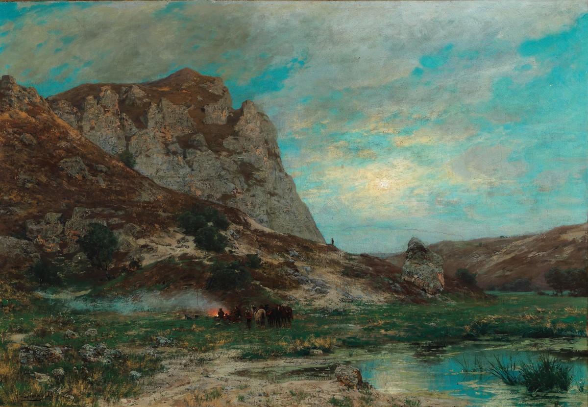 Soldiers At Rest by Karl Lessing