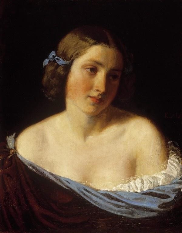 Portrait of a Young Lady by Károly Lotz