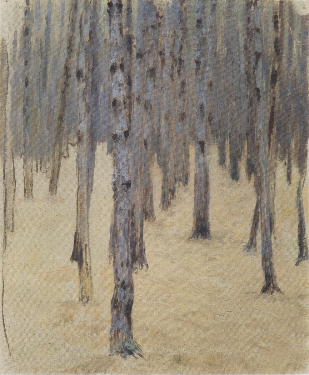Pine forest in winter by Koloman Moser