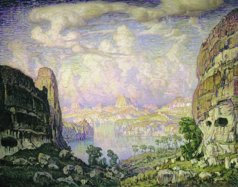 Southern Land. Cave Town. by Konstantin Bogaevsky