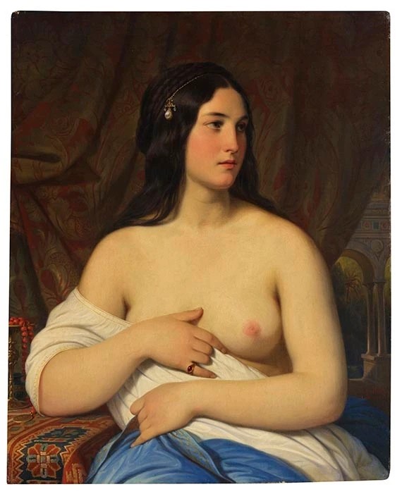 Female half nude by Konstantin Cretius