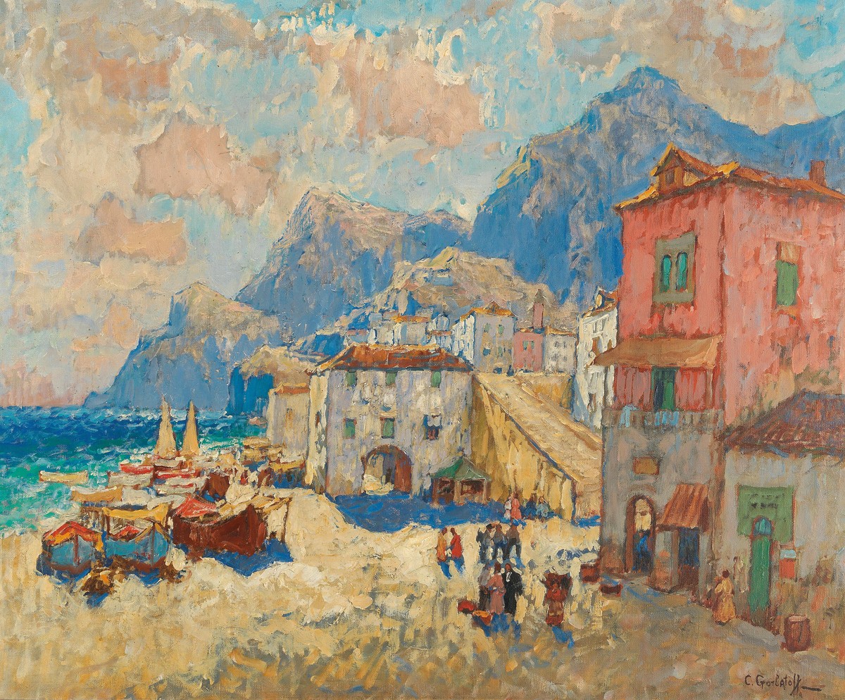 A Coastal Town in Spain by Konstantin Gorbatov