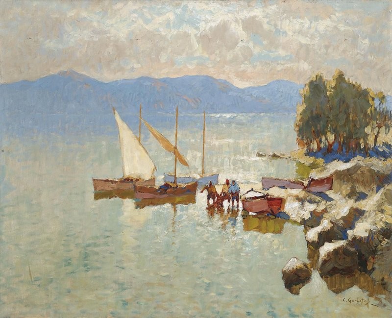 Landscape with Lake by Konstantin Gorbatov