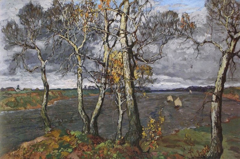 Landscape with River by Konstantin Gorbatov