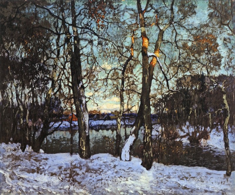 Winter Sunset by Konstantin Gorbatov
