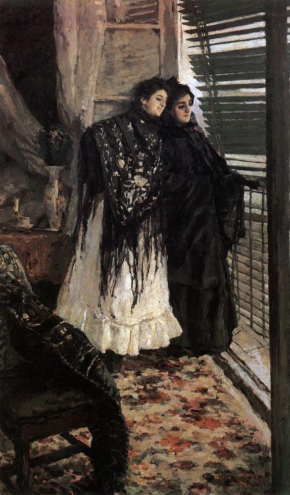 At the Balcony. Spanish Women Leonora and Ampara by Konstantin Korovin