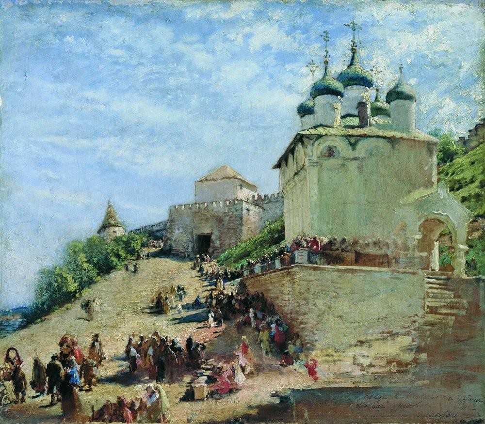 On the square in Ivanovo Congress Nizhny Novgorod Kremlin by Konstantin Makovsky