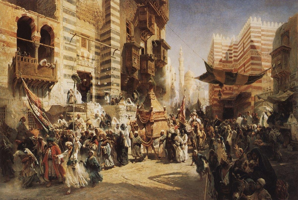 The handing over of the Sacred Carpet in Cairo by Konstantin Makovsky