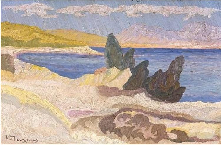 Landscape of Attica by Konstantinos Maleas