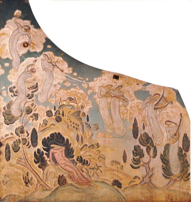 Music (Painting and Decoration of a Piano), by Konstantinos Parthenis