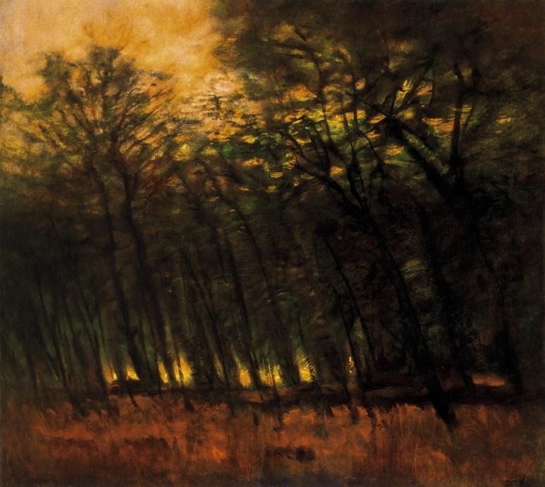 Fires in the Forest by Laszlo Mednyanszky