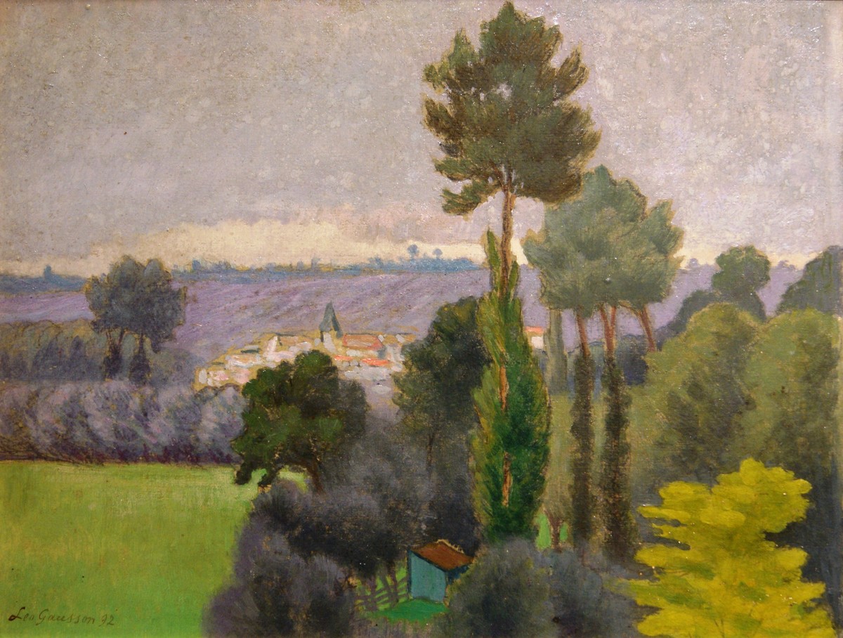 Le village dans la verdure by Léo Gausson