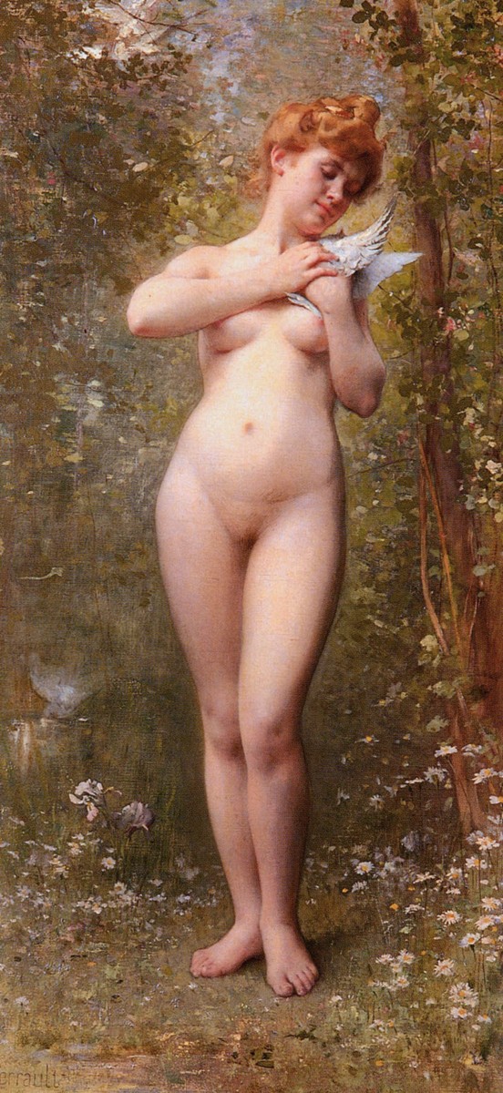 Venus with the dove by Léon Bazile Perrault