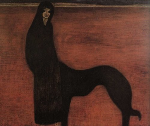 Young Woman and Dog by Leon Spilliaert