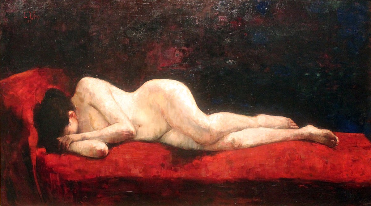 Lying Nude by Lesser Ury