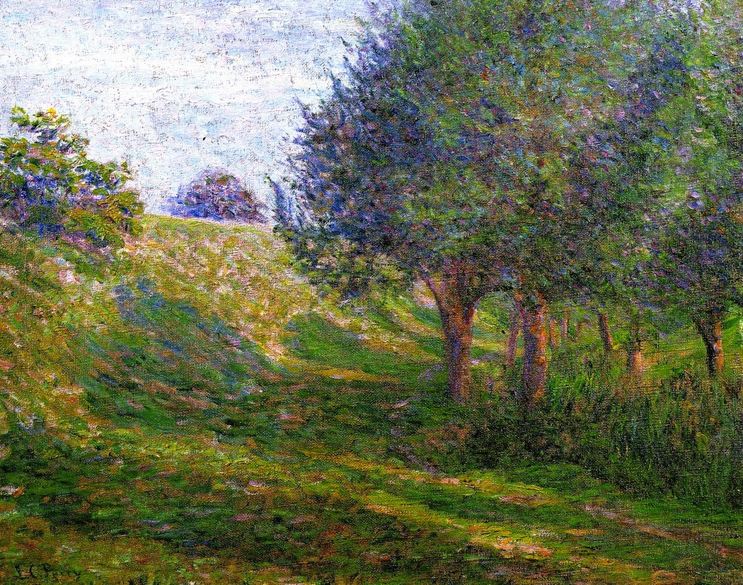 Late Afternoon - Giverny (also known as Railway Embankment - Giverny, Normandy Landscape) by Lilla Cabot Perry