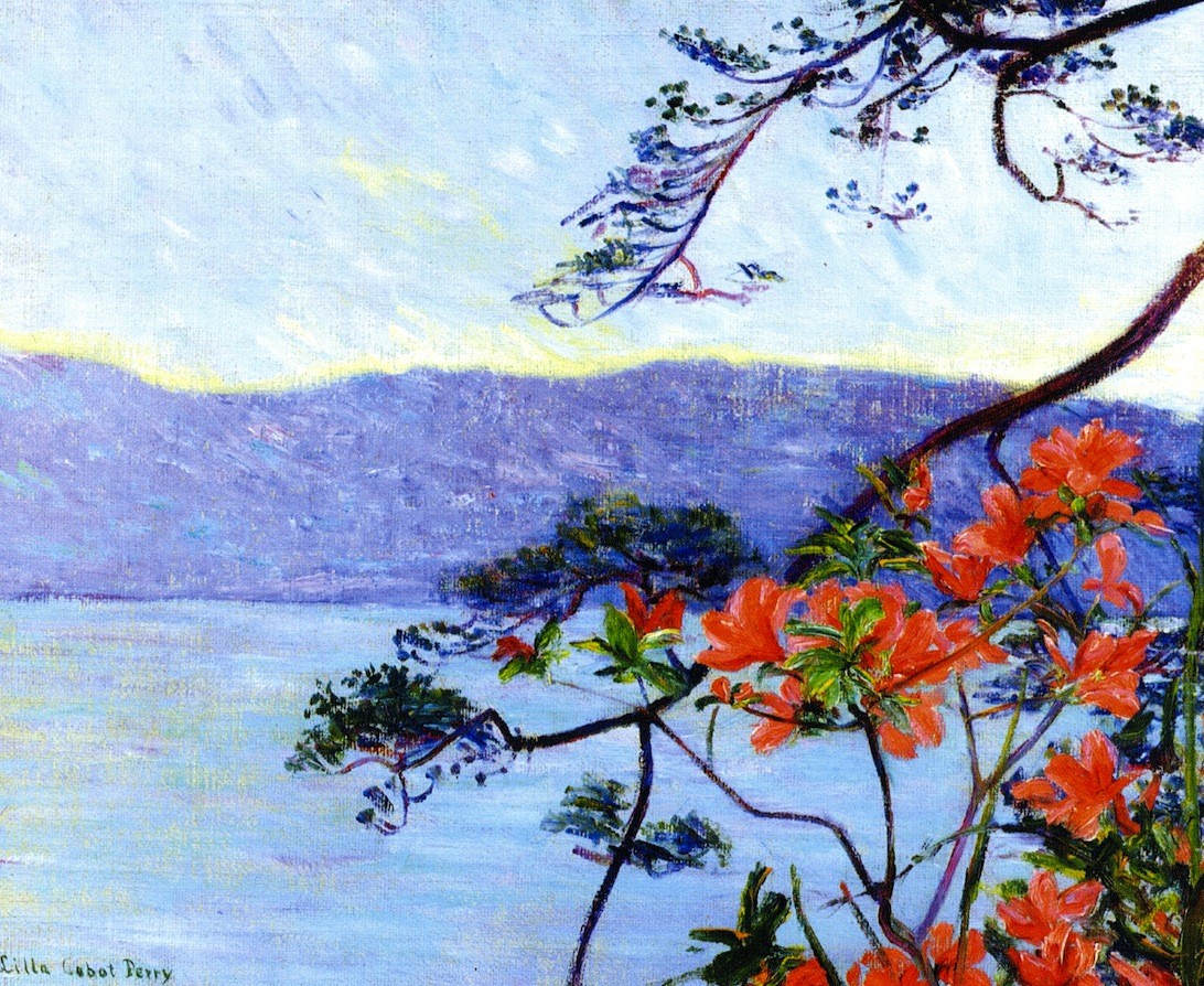 Suruga Bay, Azaleas by Lilla Cabot Perry