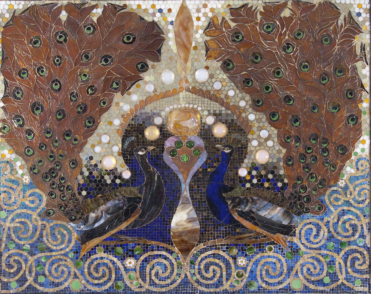 Peacock Mosaic from entrance hall of the Henry O. Havemeyer house by Louis Comfort Tiffany