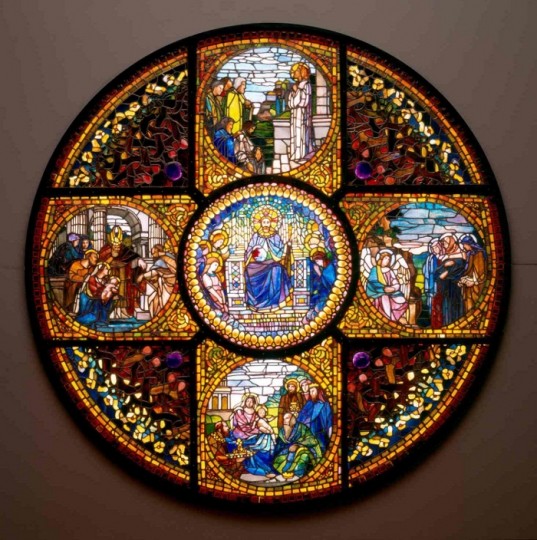 The Story of the Cross window by Louis Comfort Tiffany