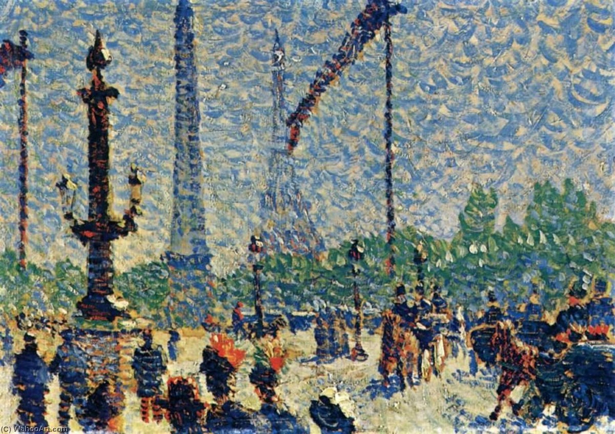 Place De La Concorde, Paris by Louis Hayet