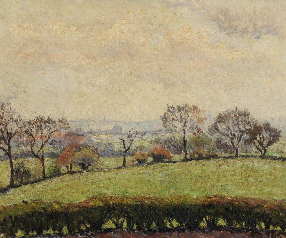 Acton, Matin, Temps Gris by Lucien Pissarro