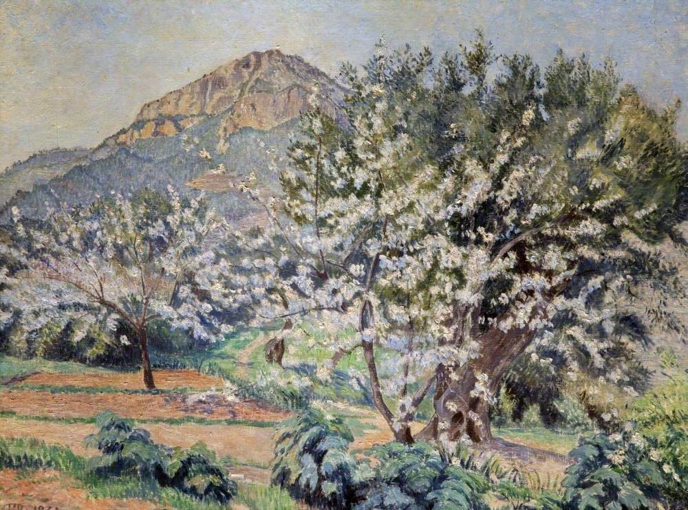Cerisiers En Fleur by Lucien Pissarro