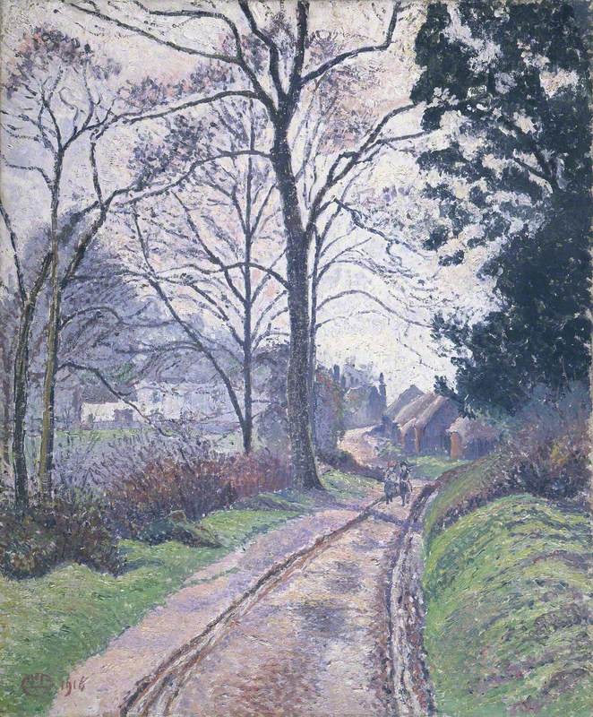 Crockers Lane, Coldharbour by Lucien Pissarro