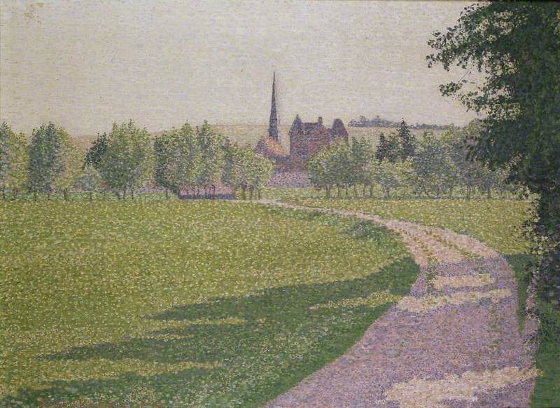 Éragny Church by Lucien Pissarro