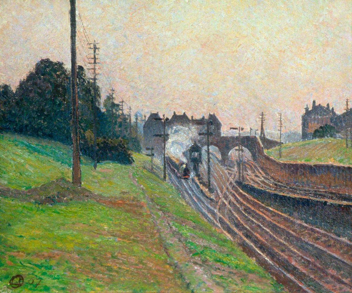 Great Western Railway, Acton by Lucien Pissarro