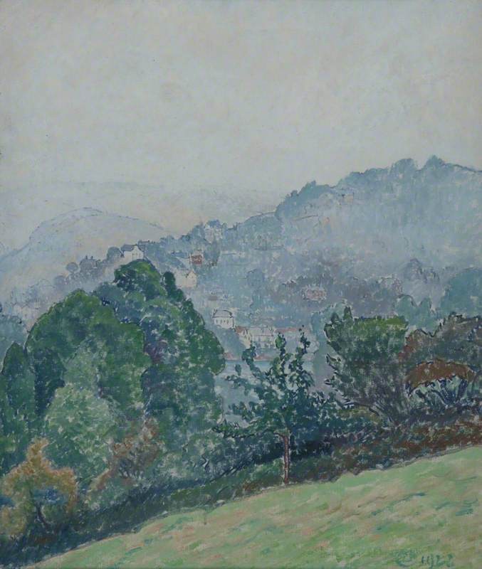 Kingswear Through the Mist by Lucien Pissarro