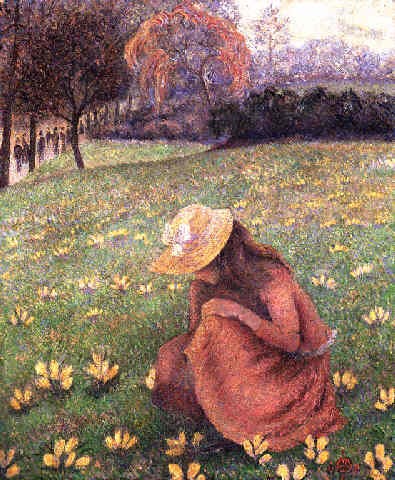 Les Crocus by Lucien Pissarro
