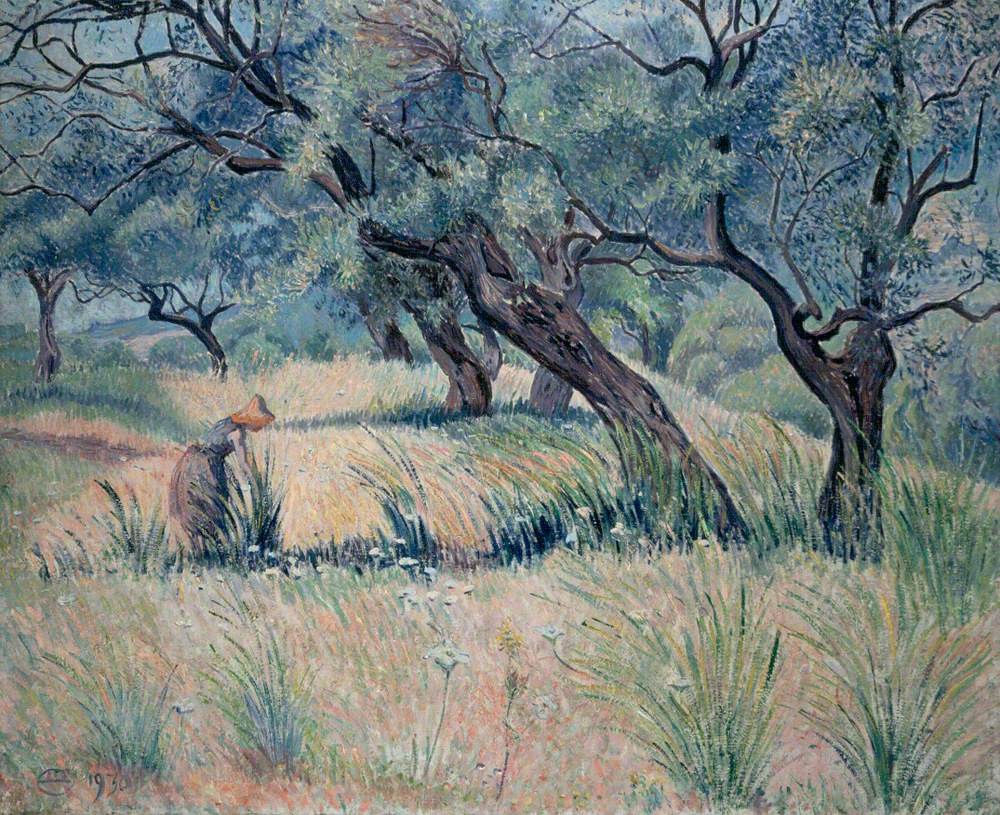 Les Oliviers (Oliveraie Morning) by Lucien Pissarro