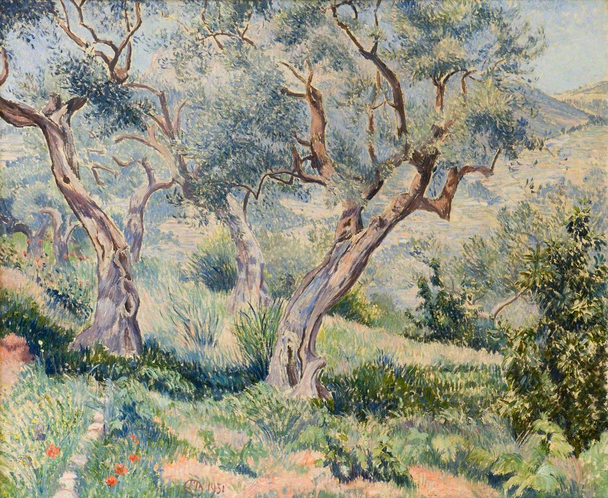 Les Oliviers Du Cabanon, Toulon (The Olive Trees, Toulon) by Lucien Pissarro