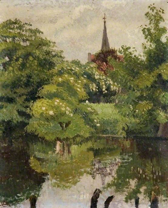 St Lawrence's Church, near Southminster by Lucien Pissarro