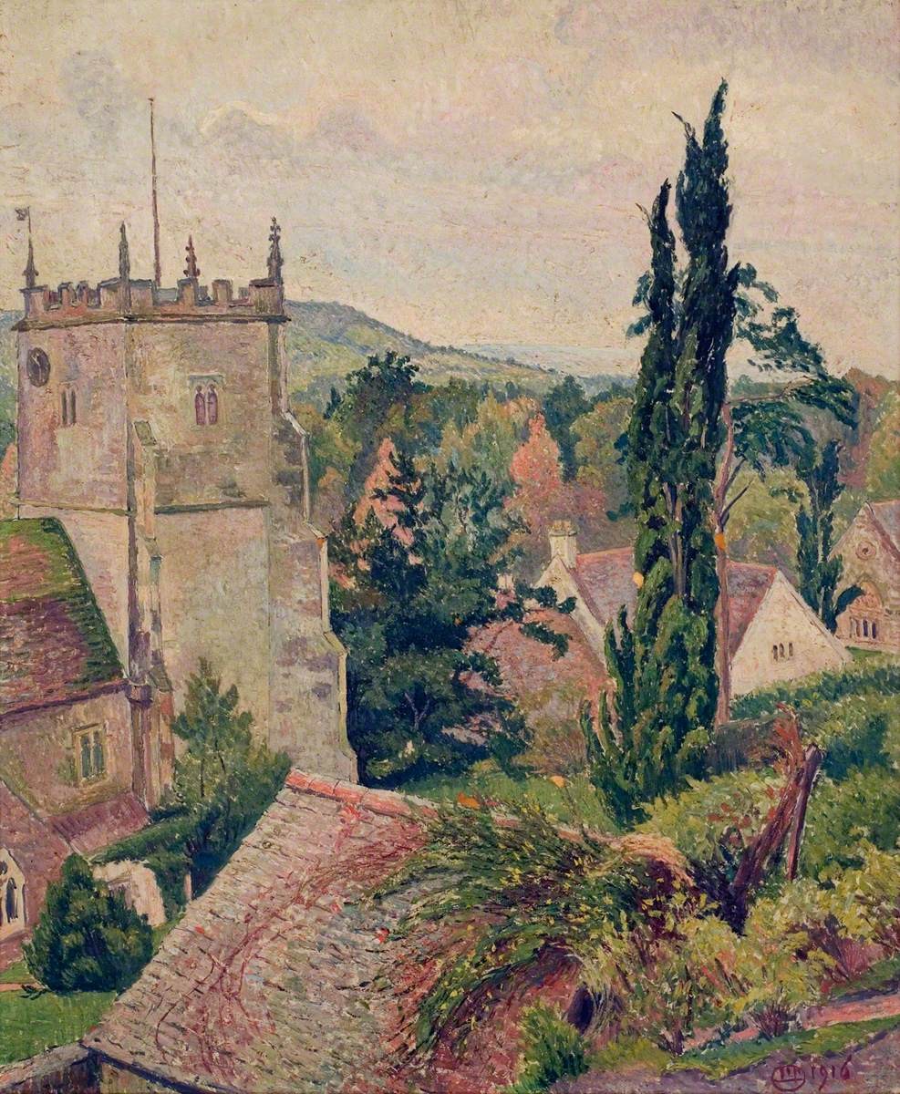 The Church, East Knoyle by Lucien Pissarro