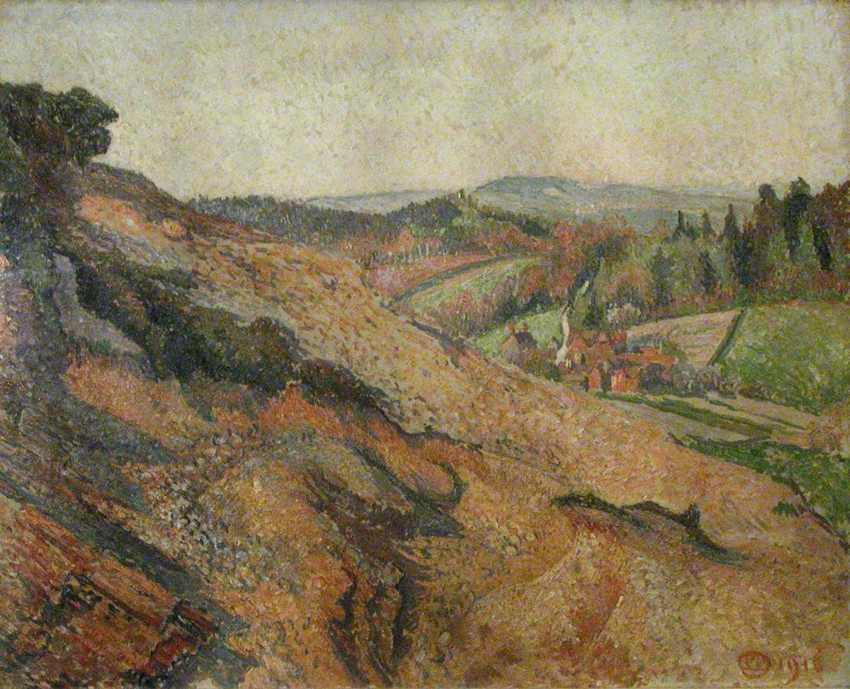 The Sandpit, Coldharbour by Lucien Pissarro