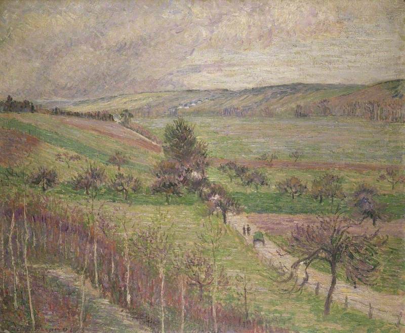 The Thierceville Road, Early Spring by Lucien Pissarro