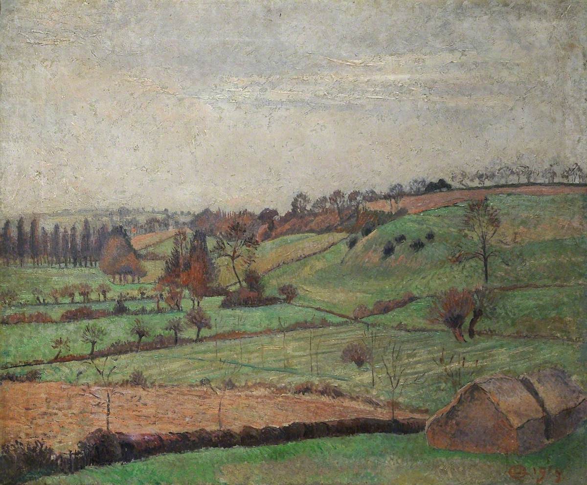 The Valley, Duton Hill, Elsenham, Esse by Lucien Pissarro