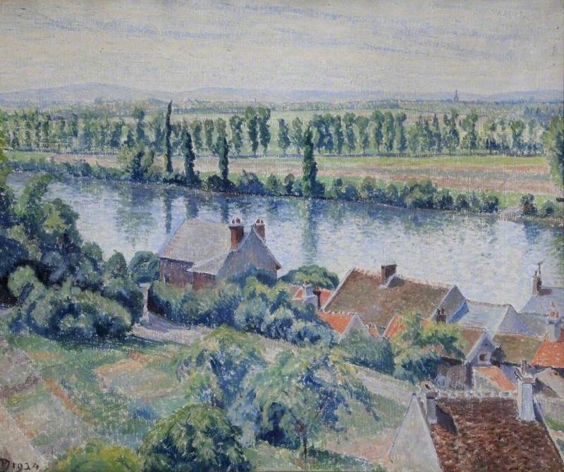 Un Coin Du Village, La Frette, France by Lucien Pissarro