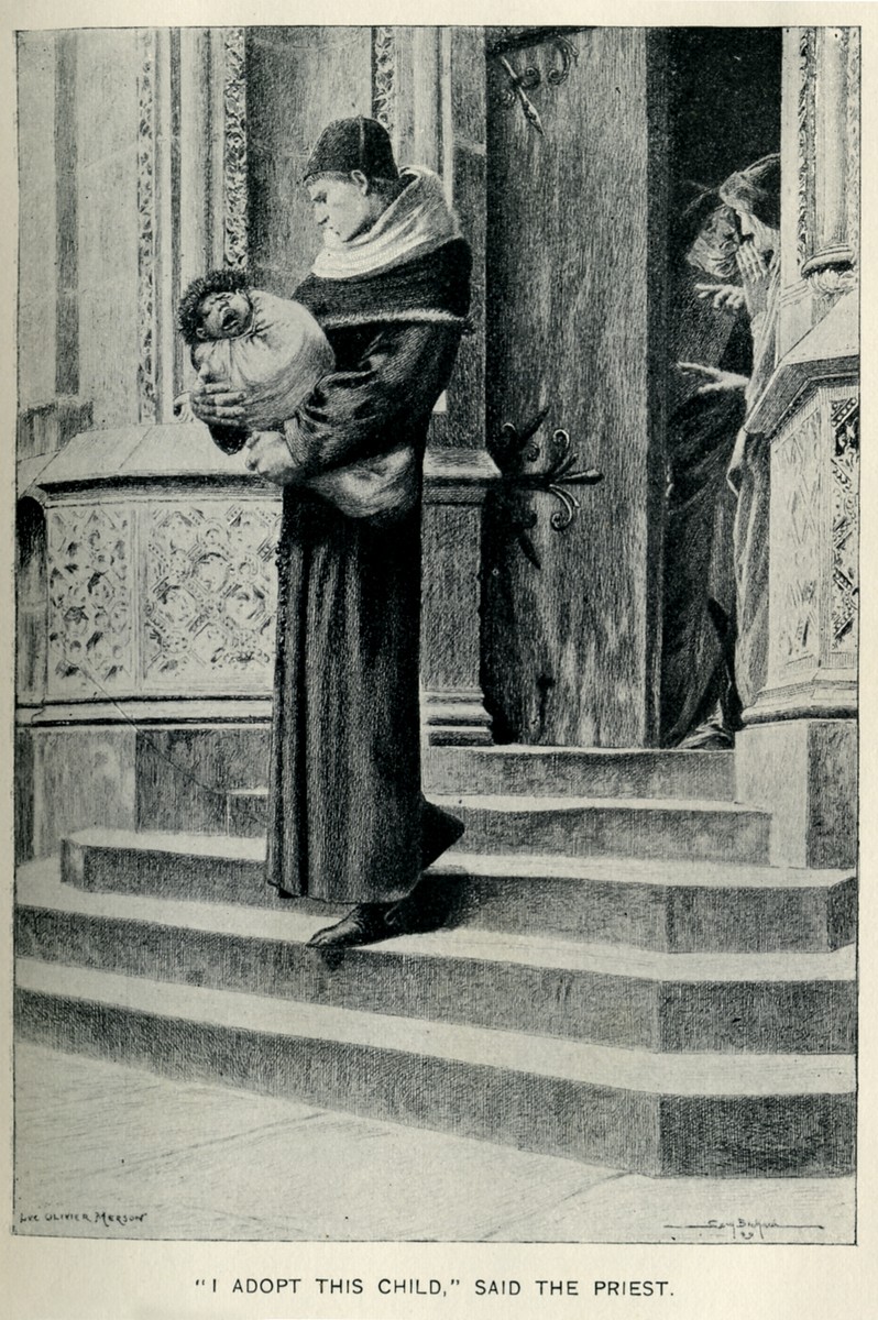 "I adopt this child" said the priest by Luc-Olivier Merson