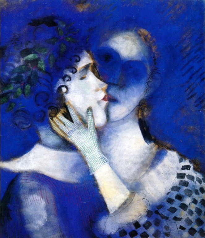 Blue Lovers by Marc Chagall
