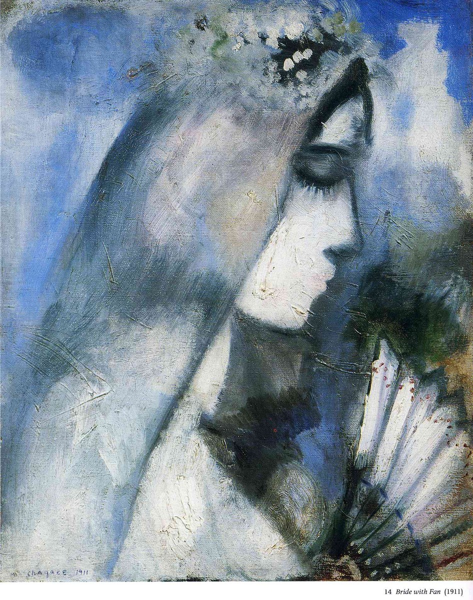 Bride with a Fan by Marc Chagall