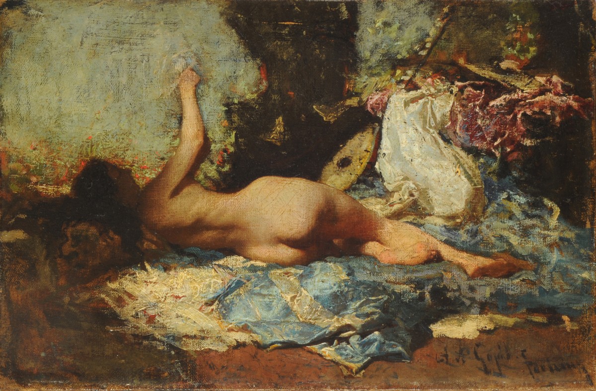 Before the bullfight by Marià Fortuny