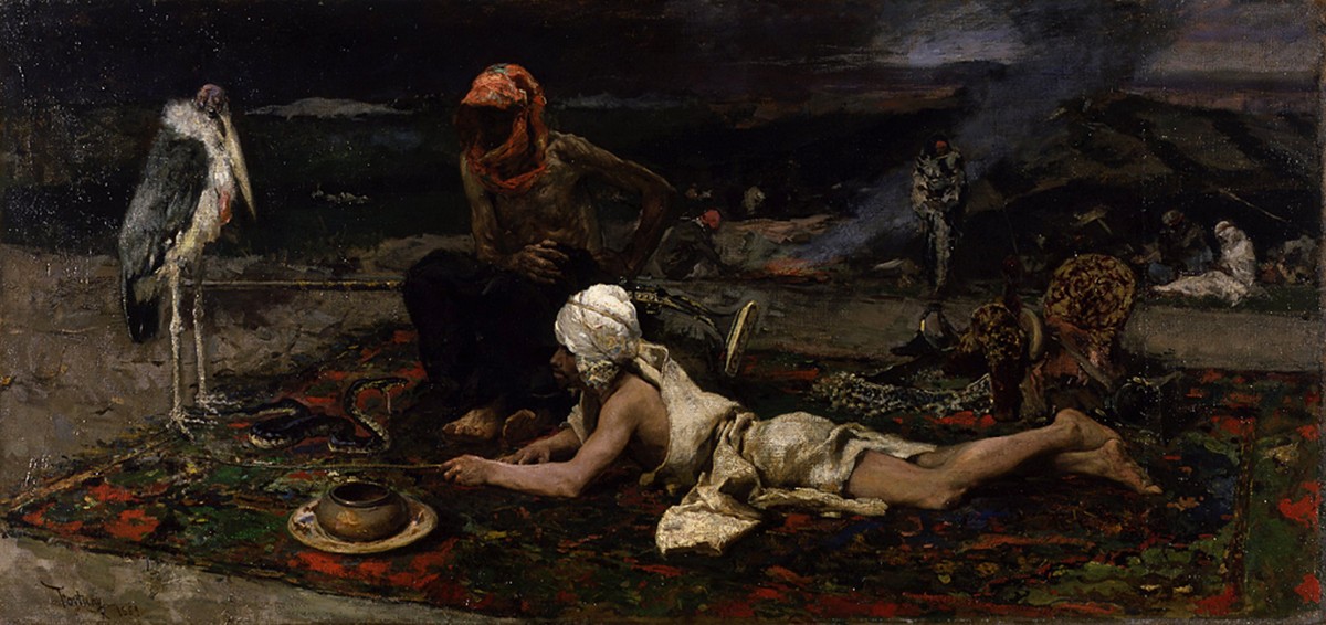 Hindu snake charmers by Marià Fortuny