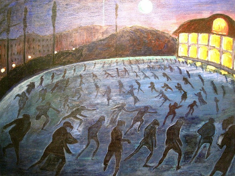 Ice rink by Marianne von Werefkin