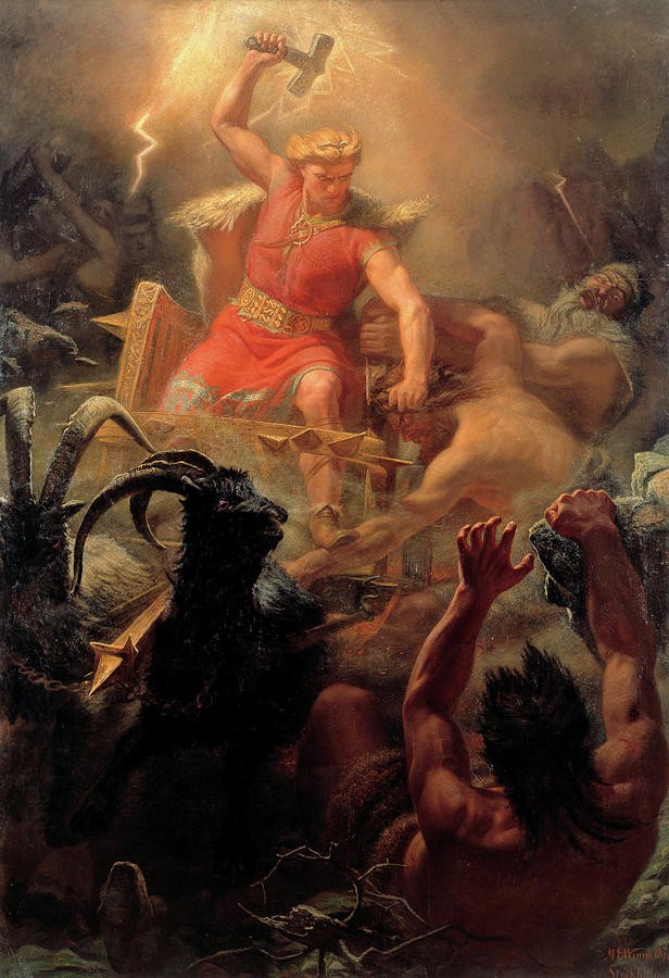 Thor's Fight with the Giants by Mårten Eskil Winge