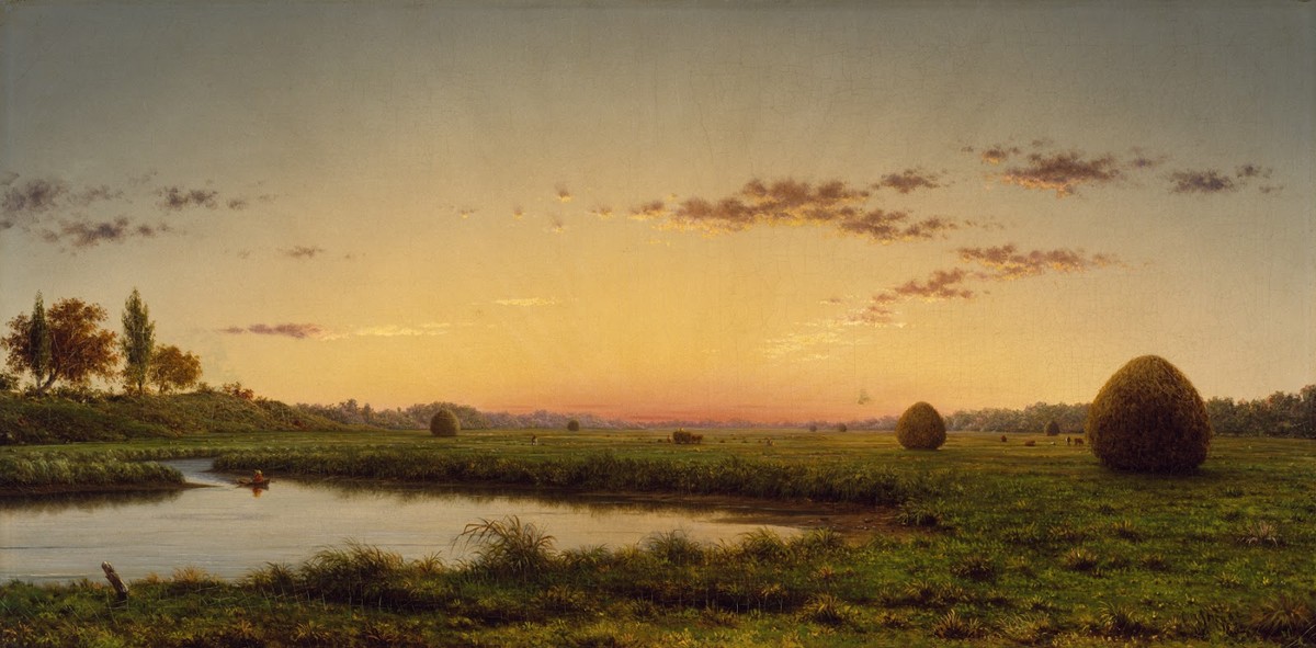 Haystacks on the Newburyport Marshes by Martin Johnson Heade