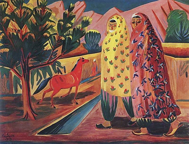 Red horse by Martiros Sarian